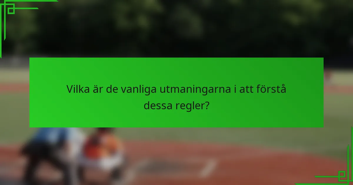 Vilka är de vanliga utmaningarna i att förstå dessa regler?